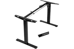 VIVO Electric Stand Up Desk Frame Workstation, Frame Only with 220 lbs Capacity, Brushless Motor Standing Height Adjustable Legs with Memory Controller, Black, DESK-V100EBY