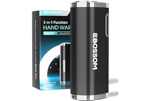 EBOSSOM Hand Warmer Rechargeable, 5000 mAh Power Bank 3 in 1 Electric Hand Warmer, Reusable Flashlight Pocket Heater for Outdoor, Hunting, Camping, Spark W11