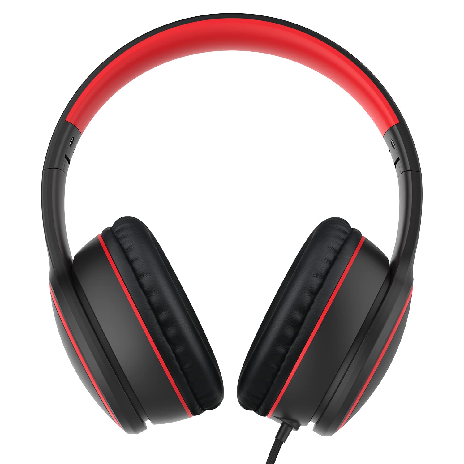 RORSOU R10 Kids Headphones Over-Ear with Microphone, Lightweight Folding Stereo Bass Headset with 1.5M No-Tangle Cord, Portable Wired Headphones for Smartphone Tablet Computer MP3 / 4 (Black)