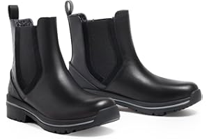 Kerrits Coachella Pull On Waterproof Barn Boot – Easy Care, Slip-On Leather Barn Work Boots, Wide Footbed, 1" Heel