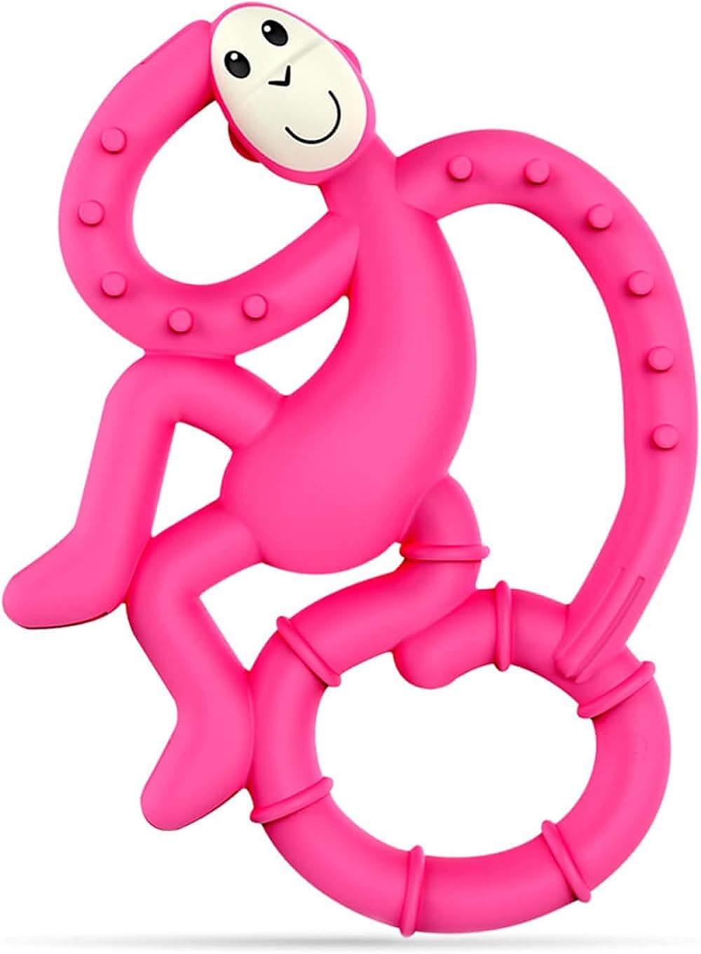 Matchstick Monkey Mini Monkey Teether Pink with BioCote Antimicrobial Protection