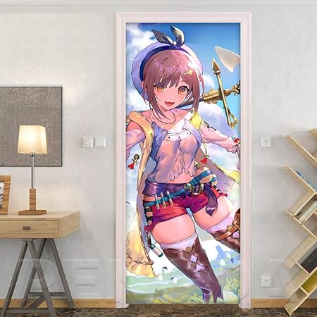 TACBZ 3D Türtapete Selbstklebend Abnehmbar 90X200Cm Blaues Himmel