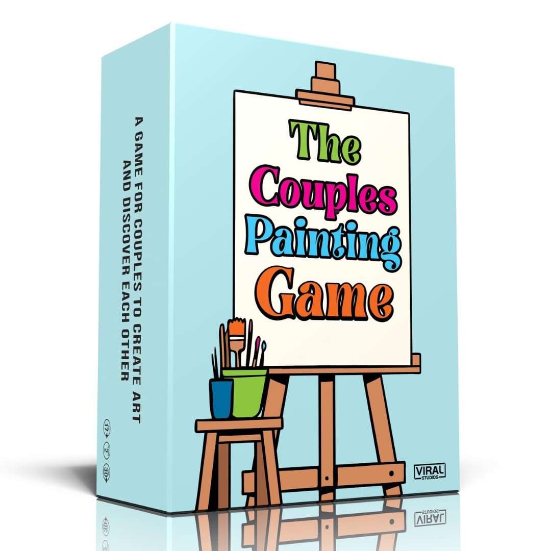 The Couples Painting Game – Date Night Card & Painting Kit | Fun DIY Activity with Prompts, Challenges & Questions for Deeper Connection, Meaningful Games for Adults and Teens, 2 Players