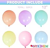HYKJNBW Pastel Balloons 50 Pack 12 inch Multicolour Latex Party Decor view 2