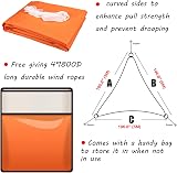 HEYOMART Sun Shade Sail 3x3x3m Triangle UV40+ PES Canopy Orange view 7