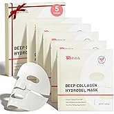 House of Nutrition Collagen Face Mask, Bio-collagen Real Deep Mask, Overnight Face Masks Skincare, Facial Sheet Masks for Skin care, Hydrating, Elasticity & Firming for All Skin Types, 5 Pack
