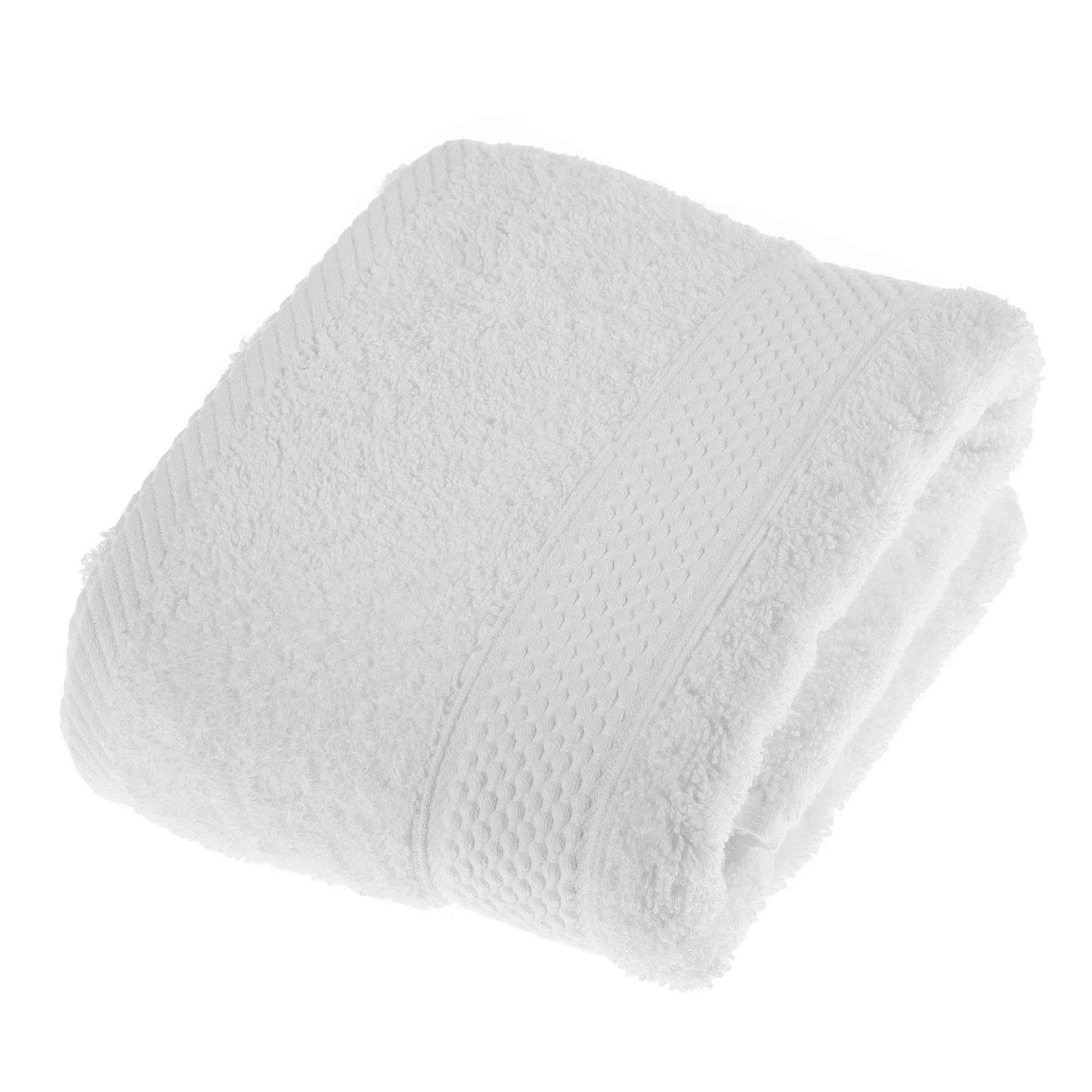 HOMESCAPES White Turkish Cotton Hand Towel Super Soft Thick & Absorbent 500 GSM Towel Heavy Weight for everyday Luxury