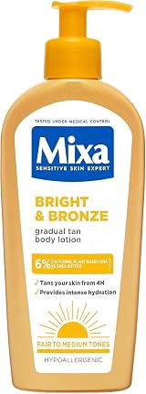 Mixa Bright & Bronze Gradual Tan Body Lotion 250ml Hydration DHA view 2