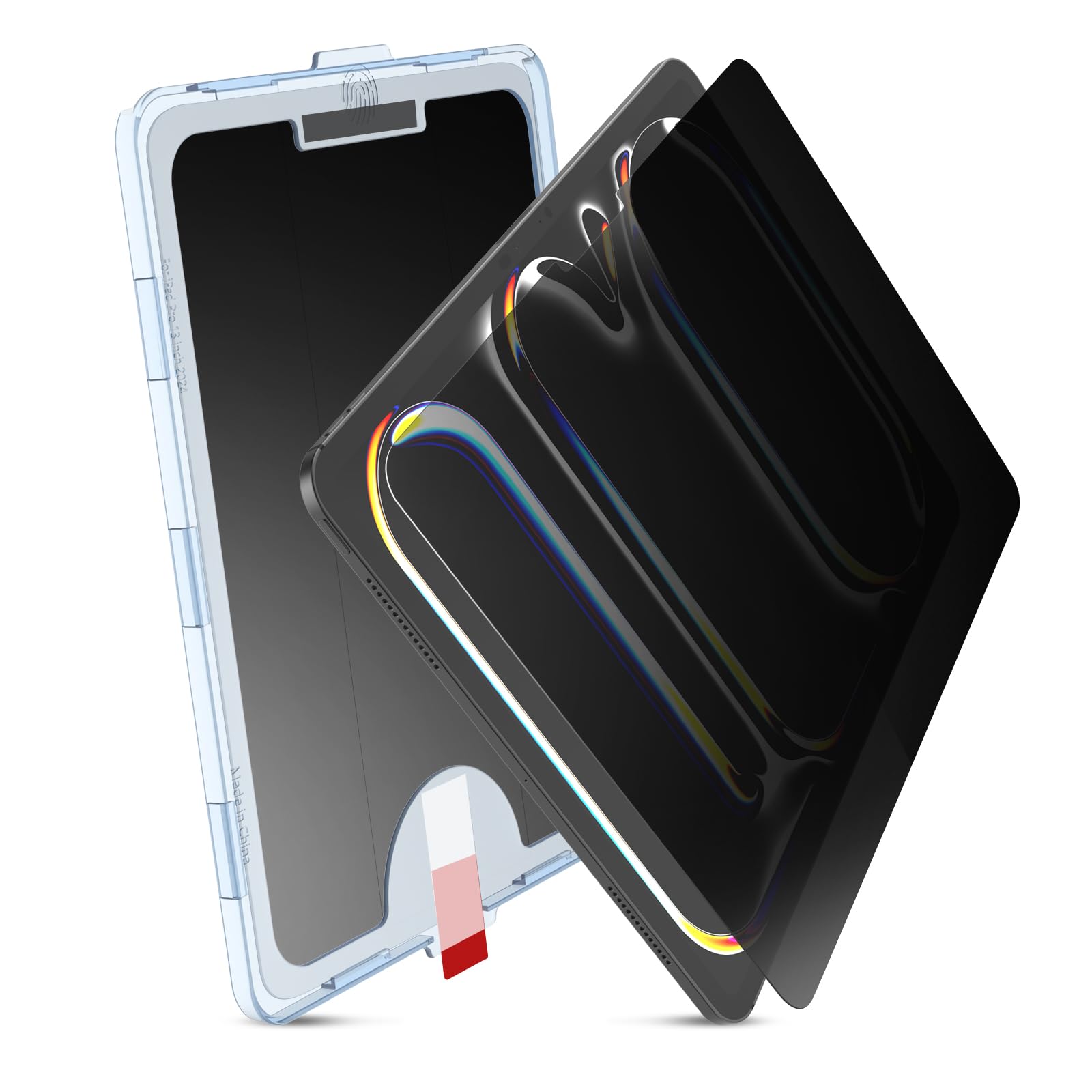 Photo 1 of MOBDIK Privacy Screen Protector Compatible with iPad Pro 13 Inch 2024 M4, Anti Spy, 9H Tempered Glass, EZ Kit 1 Pack