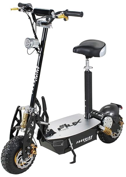 eFlux Freeride Elektroroller Scooter - 1000 Watt Motor - Scheibenbremsen - LED Scheinwerfer - bis zu 35 km/h
