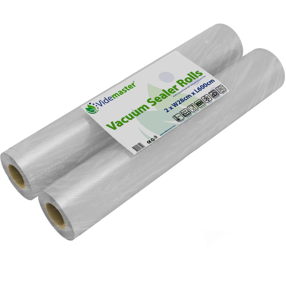 Vacuum Food Sealer Rolls 2 Pack 28cm x 6m Each 12m in total by