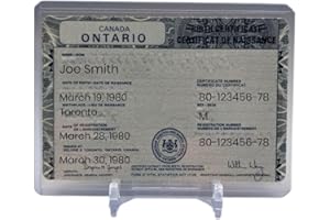 Rigid Clear Plastic Protective Cover Case for Old Style Birth Certificates, Marriage Certificates - 3x4 inches - 1 Piece