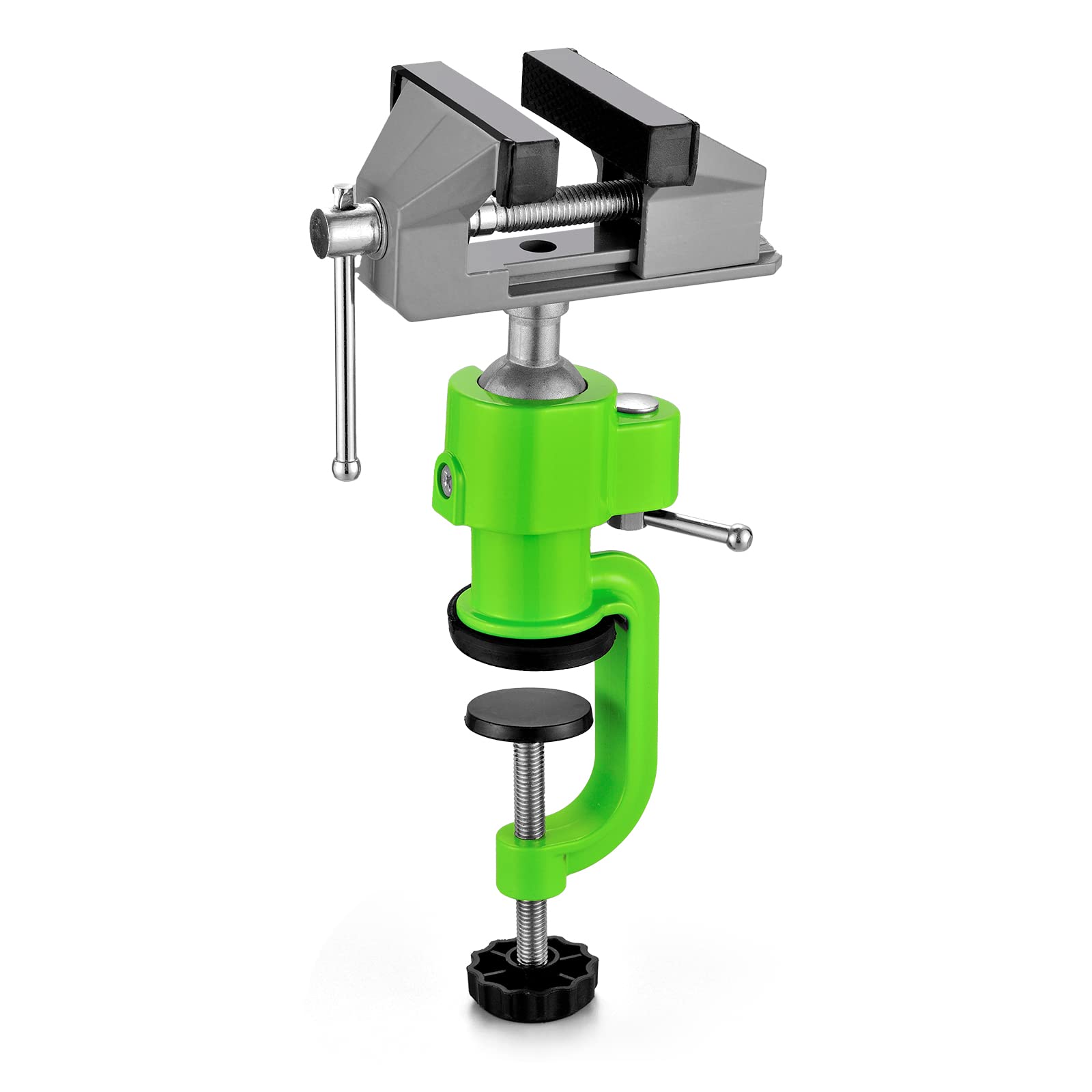 Photo 1 of Small Bench Vise 2" Vice for Workbench Table,Swivel Base Home Vise Grip Table Clamp Stand for Woodworking,Tilts Rotate 360°