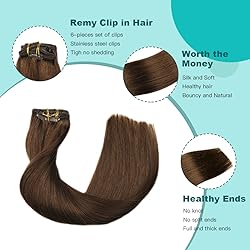 Clip in Extensions Real Human Hair, SURNEL