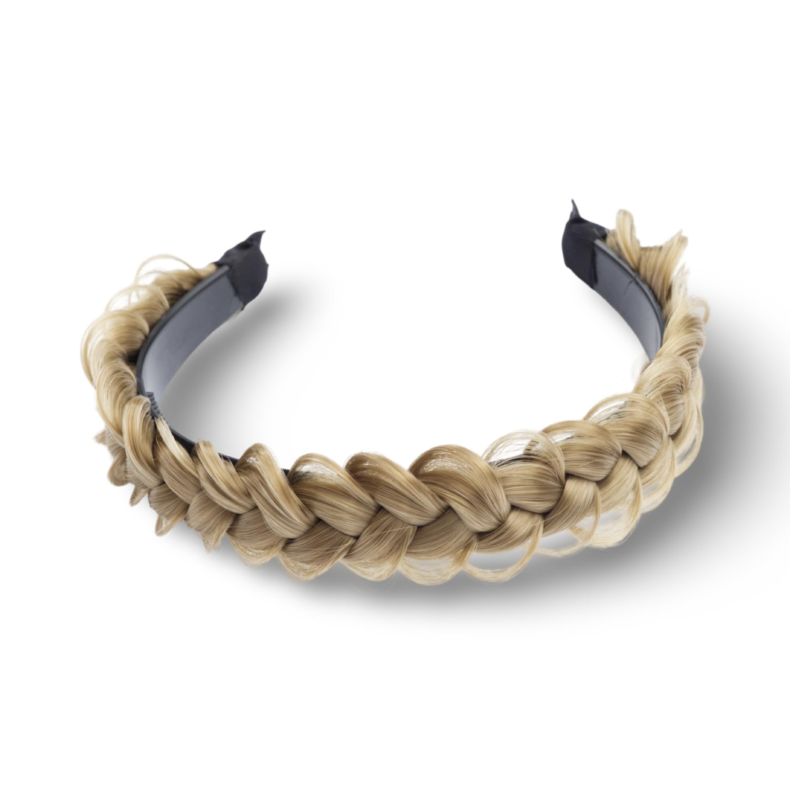Photo 1 of RPZL (CARAMEL BLONDE 8/14) Synthetic Hair Braided Headbands - Lightweight, Non-Slip Messy Braided Headband - Two Strands 4-inch Wide Headband with Teeth - Stylish Hair Accessories for Women/Girls