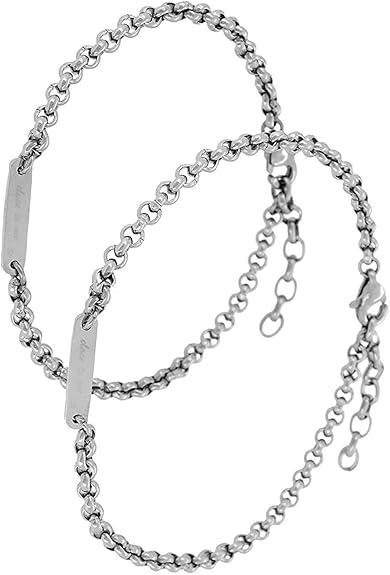 Amazon クローストゥーミー Close To Me 特 別 仕 様 刻印無料 ロールチェーン ステンレス ペアアンクレット Sサイズ と Sサイズ アンクレット 通販