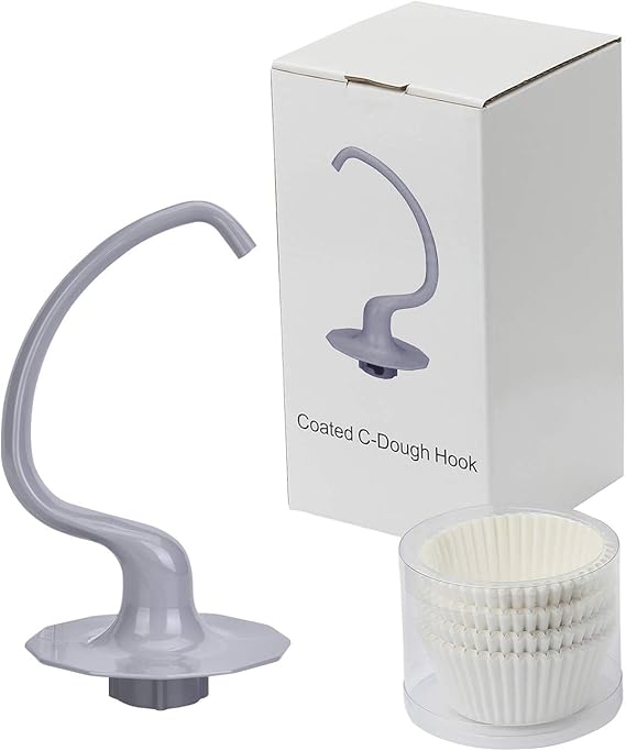 Dough Hook for KitchenAid Mixer K5ADH Coated C Dough Hook