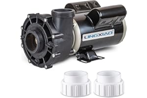 LINGXIAO SPA Pump, 2 Speed Hot Tub SPA Pump - 1.5HP LX SPA Motor, 115V, 2"Port, 48 Frame - (Model: 48WUA1001C-II)