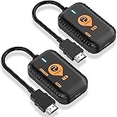 Wireless HDMI Transmitter and Receiver 400ft/120m Extender 4K Decode Input 1080P Output Plug&Play Low-Latency Dual-Band 2.4G/5.8G for Video and Audio to Monitor from PC/Projector