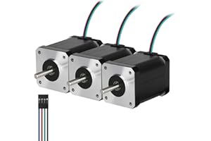 BESJMYT Nema 17 Stepper Motor Bipolar 2.1A Low Inertia Load 760mNm/107.62oz.in High Torque 42 Motors 1.8 Deg 2 Phase 4 Lead for 3D Printer CNC Milling Engraving Machine, 59MM /2.33inch