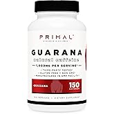 Primal Guarana (1000 MG Per Serving) (150 Capsules) - 200 MG Natural Caffeine