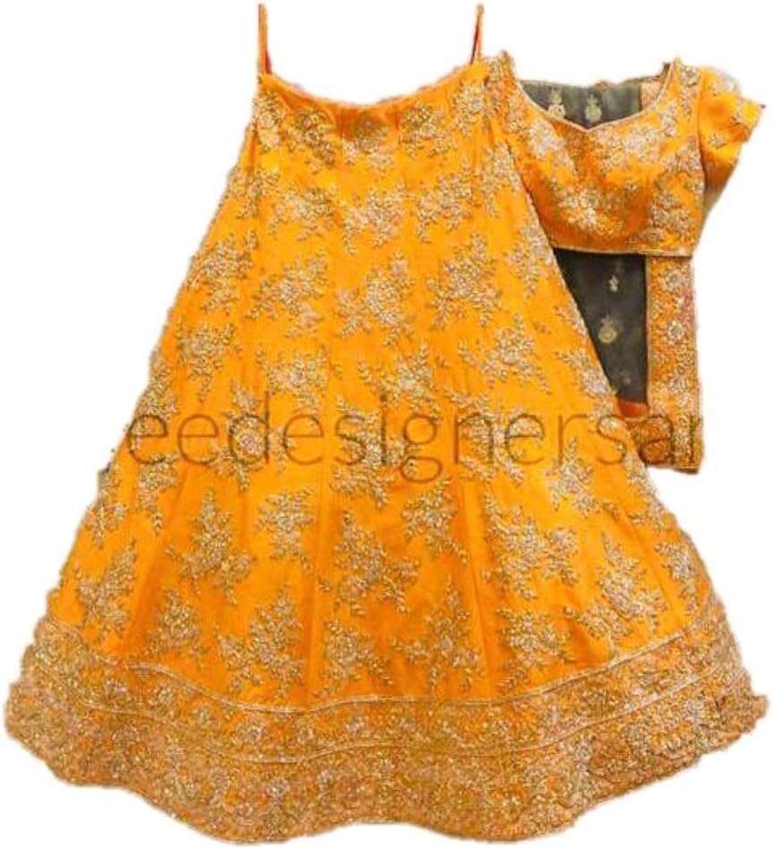 New Year Special Banglory Silk Lehenga Choli Party Wear Lehenga Choli N 226 Orange