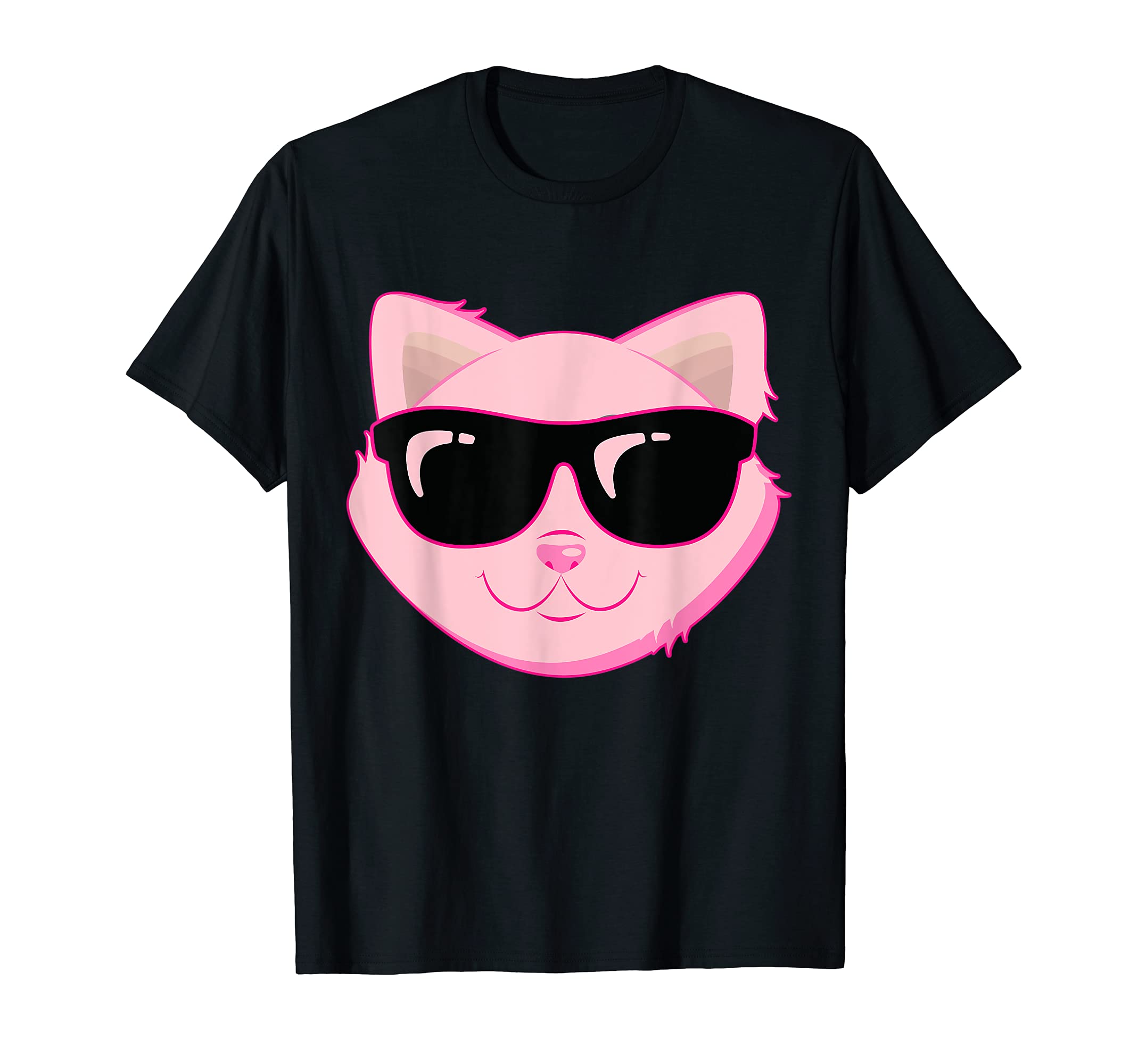 Pink Cat With Sunglasses, National Cat Day T-Shirt