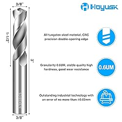 3/8" Drill Bits Solid Carbide Drill Bits, Tungsten