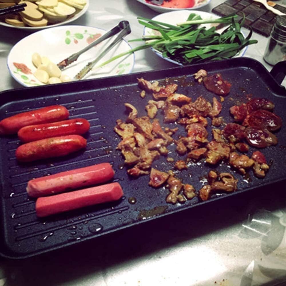 review Electric Table Top Teppanyaki Grill Griddle Indoor/Outdoor Hotplate Cooker Grill Table Hot BBQ Plate for Kitchen Dinner Party Camping Festival Cooking YZPDD