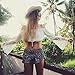 ALAIX Womens Summer Lace Sleeve Chiffon Blouse Off Shoulder Crop Tops Casual T-shirts