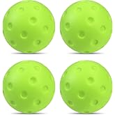 MYKUJA Foam Pickleball Balls, Foam Balls for Tennis and Pickleballs Practice, Indoor Pickleball Ball Outdoor for Noise Reducing, 4 Pack