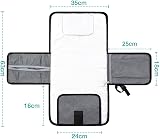 Lekebaby Portable Nappy Changing Mat with Wipe-Pocket Grey Diamond view 4