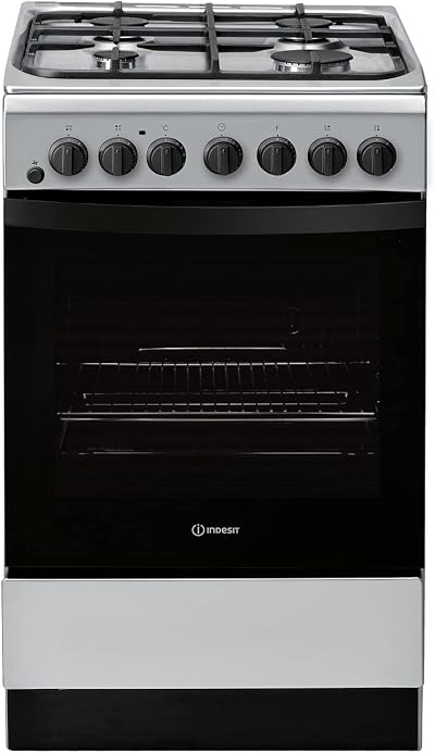 Indesit IS5G4PHSS 50cm Duel Fuel Cooker Silver A Rated Oven 61L