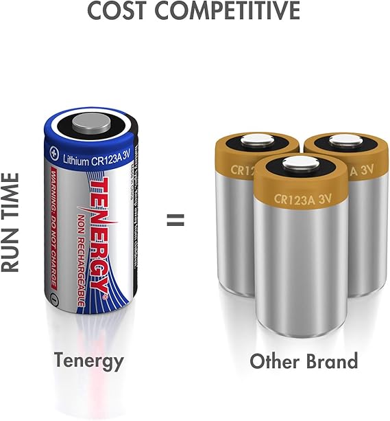 Tenergy Lithium Cr123a Batterien 1500mah 3v Fur Amazon De Kamera