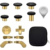 13 in 1 Metal Thumbsticks for Xbox One Elite Series 2, Elite Series 2 Controller Accessory Parts, Gaming Accessory Replacement, Metal Mod 6 Swap Joystick, 4 Paddles, 2 D-Pads, 1 Tool (Plating Gold)