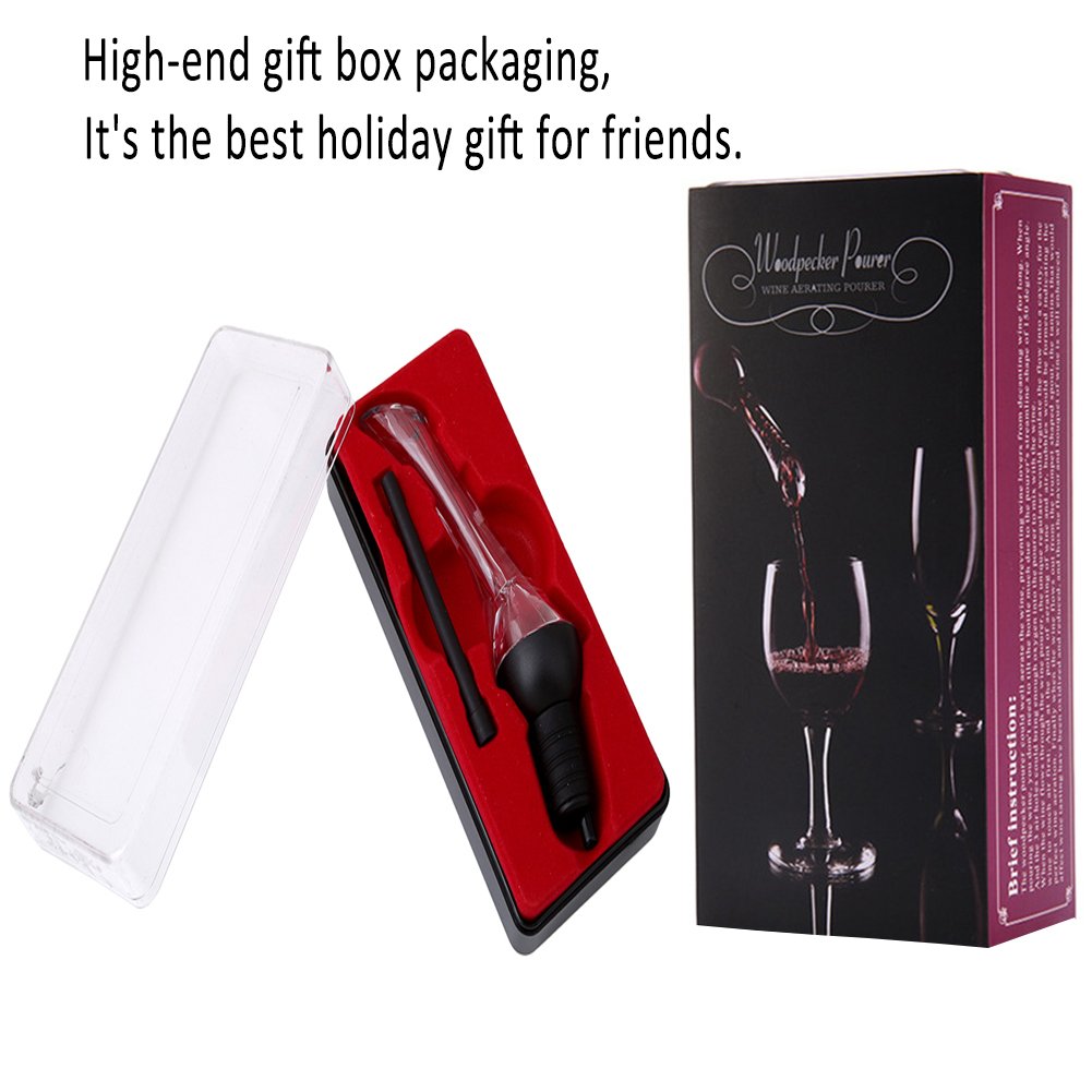 iRoundy Weinbelüfter,Wein Ausgießer, für rote und weiße Weine-Dekantieren mit Eleganz und Einfachheit
