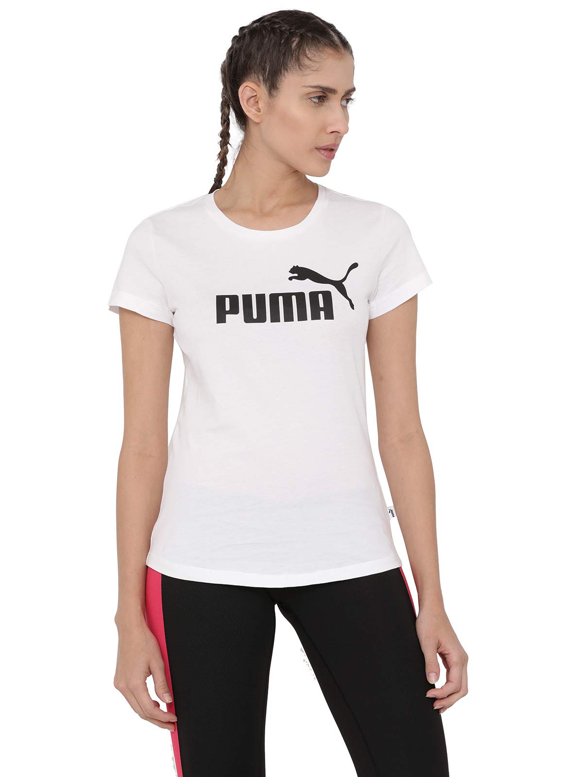 PUMA ESS Logo T-Shirt - White, X-Small