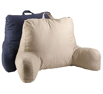 Buy Twill Navy Bedrest Reading Arm Pillow Back Support Bed Rest By