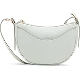 Anne Klein Womens Sculpted Buckle Half Moon Crossbody, Spring Jade