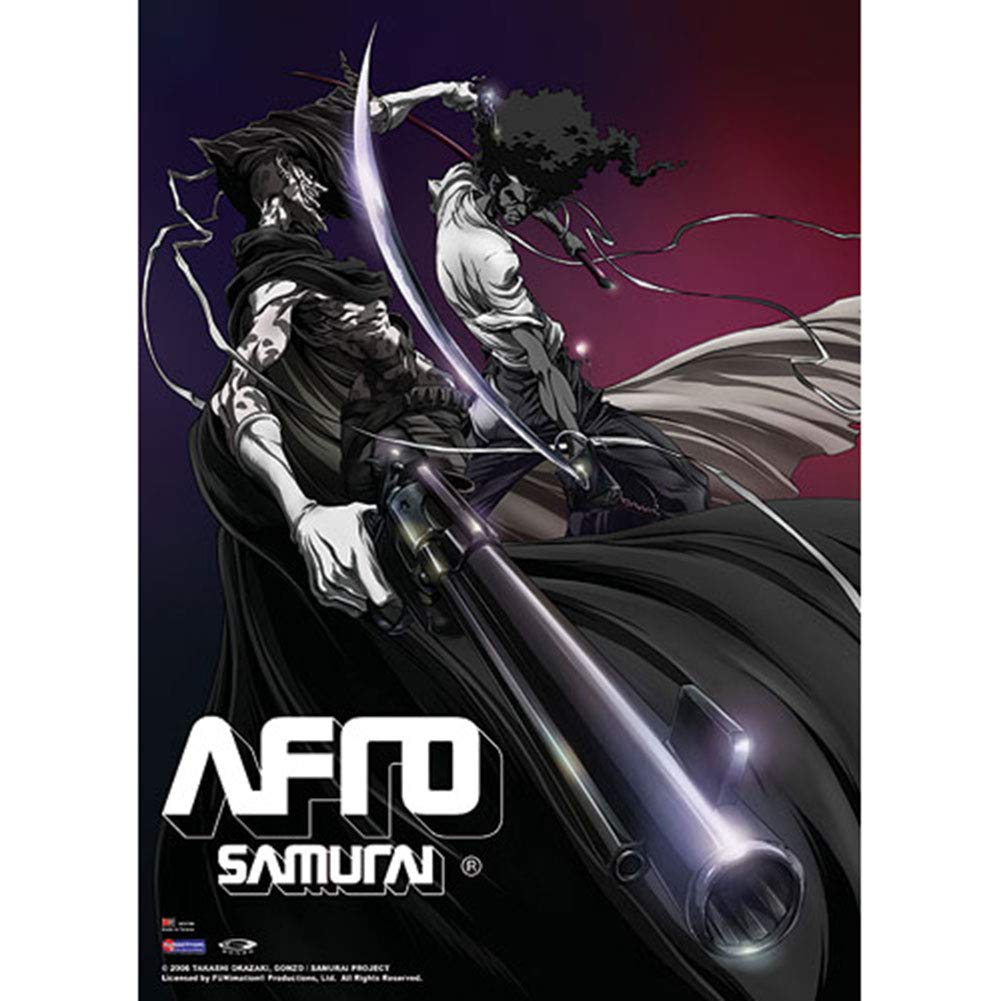 Great Eastern Entertainment Afro Samurai Afro Vs Justice Wall Scroll 33 By 44 Inch Amazon In Home Kitchen