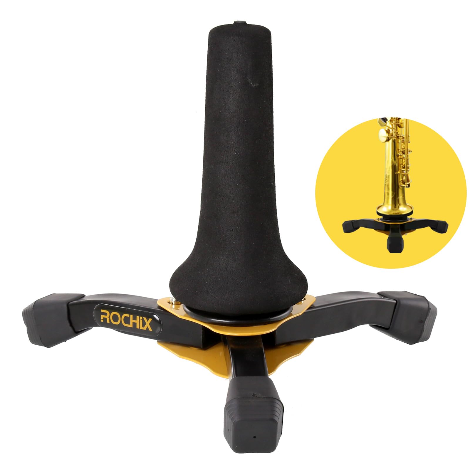 Portable Foldable Tripod Stand for Soprano Saxophone - Sturdy Sax Holder Stand
