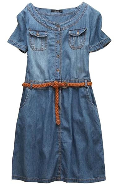 amazon plus size denim dresses
