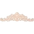 1-Pack Unpainted Decorative Corner Carving Decals Long Wood Carved Appliques Onlays,for Wall Door Cabinet Mirror Closet Wardrobe Dresser Mantel Staircase DIY Project (45×12/17.72"x4.72")