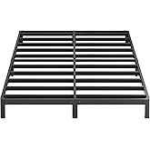 Yicensen 8 Inch Full Bed Frame No Box Spring Needed, Heavy Duty Full Size Metal Platform Bed Frame with Rounded Corner Legs, Easy Assembly, Noise Free, Black