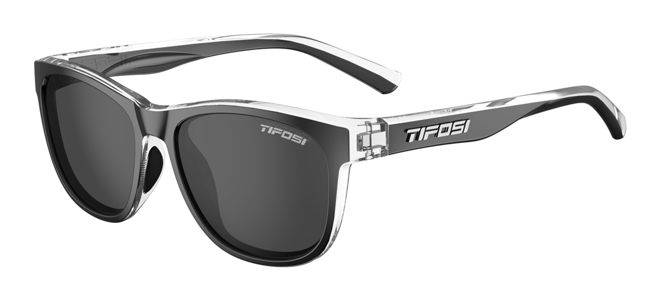 Tifosi Swank Single Lens Sunglasses (Onyx Clear, Smoke)