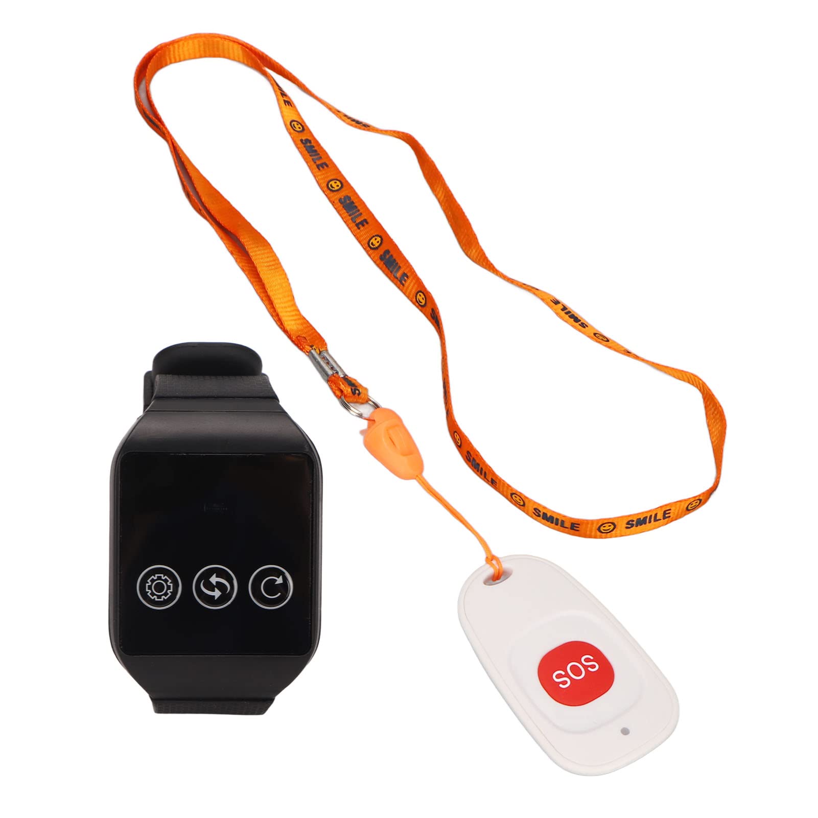 Wireless Caregiver Pager, SOS Call Button, Remote Nurse Alert System, Stable Signal Vibration with Lanyard for Elderly Patient Hospitals