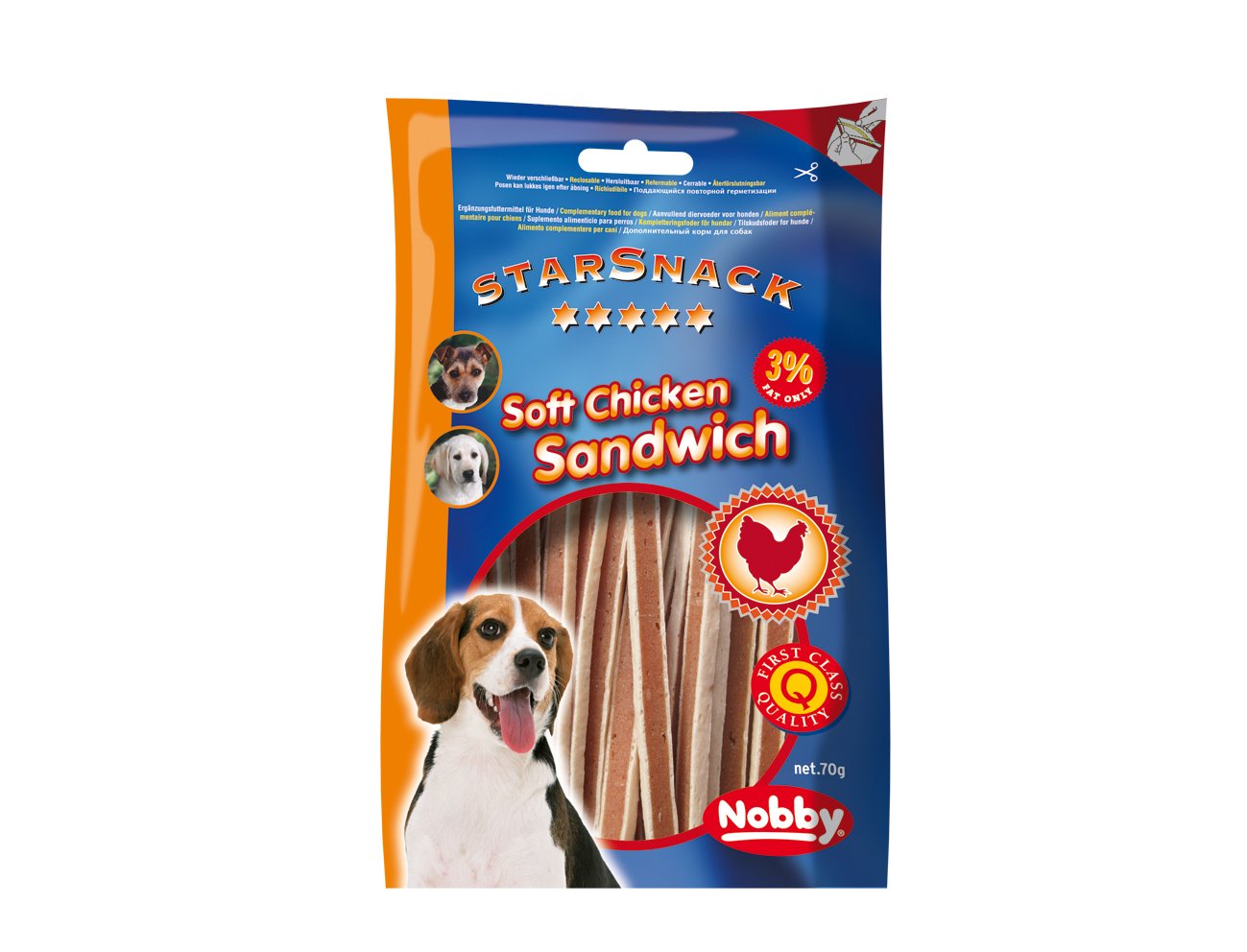 Nobby StarSnack Soft Chicken Sandwich, 375 g