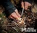 PEAK MASTER Bushcraft Magnesium Fire Steel Kit | 12,000-20,000 Strikes | Natural Wood Handle for Ultimate Grip