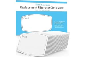 FBFL 300pcs PM2.5 Activated Carbon Filters Ships from USA, 5 Layer Replaceable Anti Haze Filter Insert Pads for Men Women Children