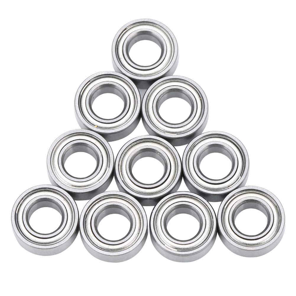Demeras 10 Pcs Mini Chrome Steel Ball Bearing MR105zz 5x10x4mm Bearing 6000 RPM Wear-Resistant Ball Bearing for 3D PrinterPrinters/scanners and peripherals
